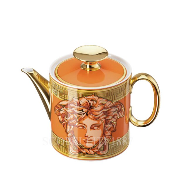 versace medusa amplified tea pot orange