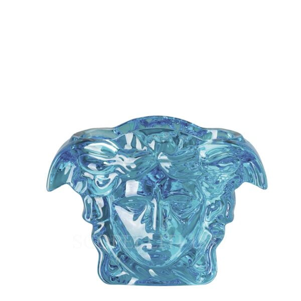 versace vase medusa grande crystal blue 19 cm