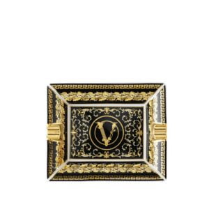 versace virtus gala black ashtray 13 cm