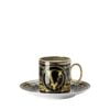 Versace Coffee Cup and Saucer Virtus Gala Black