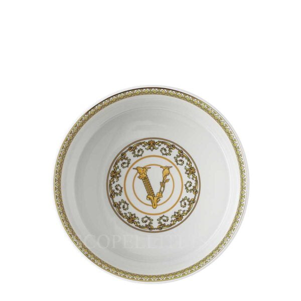 versace virtus gala white salad bowl small