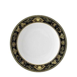 versace virtus gala black soup plate