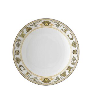 versace virtus gala white soup plate