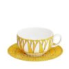 New Hermes Set of 2 Tea Cup and Saucer Soleil d’Hermes