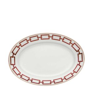 richard ginori oval platter medium catene red