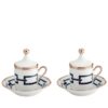 Ginori Gift Set of 2 Coffee Cups with Lid Catene Blue