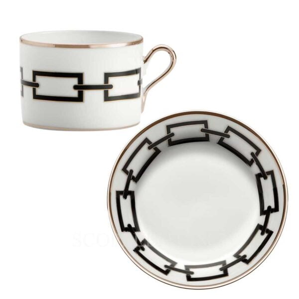 richard ginori tea cup and saucer catene black