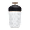 Saint Louis Folia portable lamp black wood and satin-finished crystal