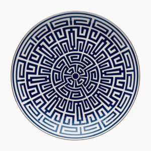 ginori centerpiece plate labirinto blue