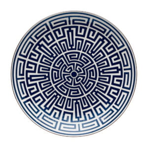 ginori labirinto blue centerpiece plate