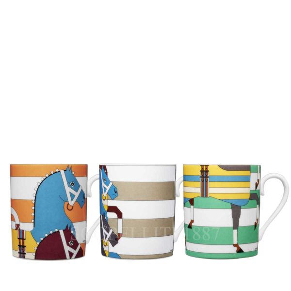 hermes rocabar gift set of 3 mugs