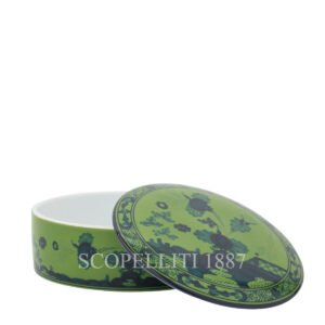 oriente italiano malachite round box with cover