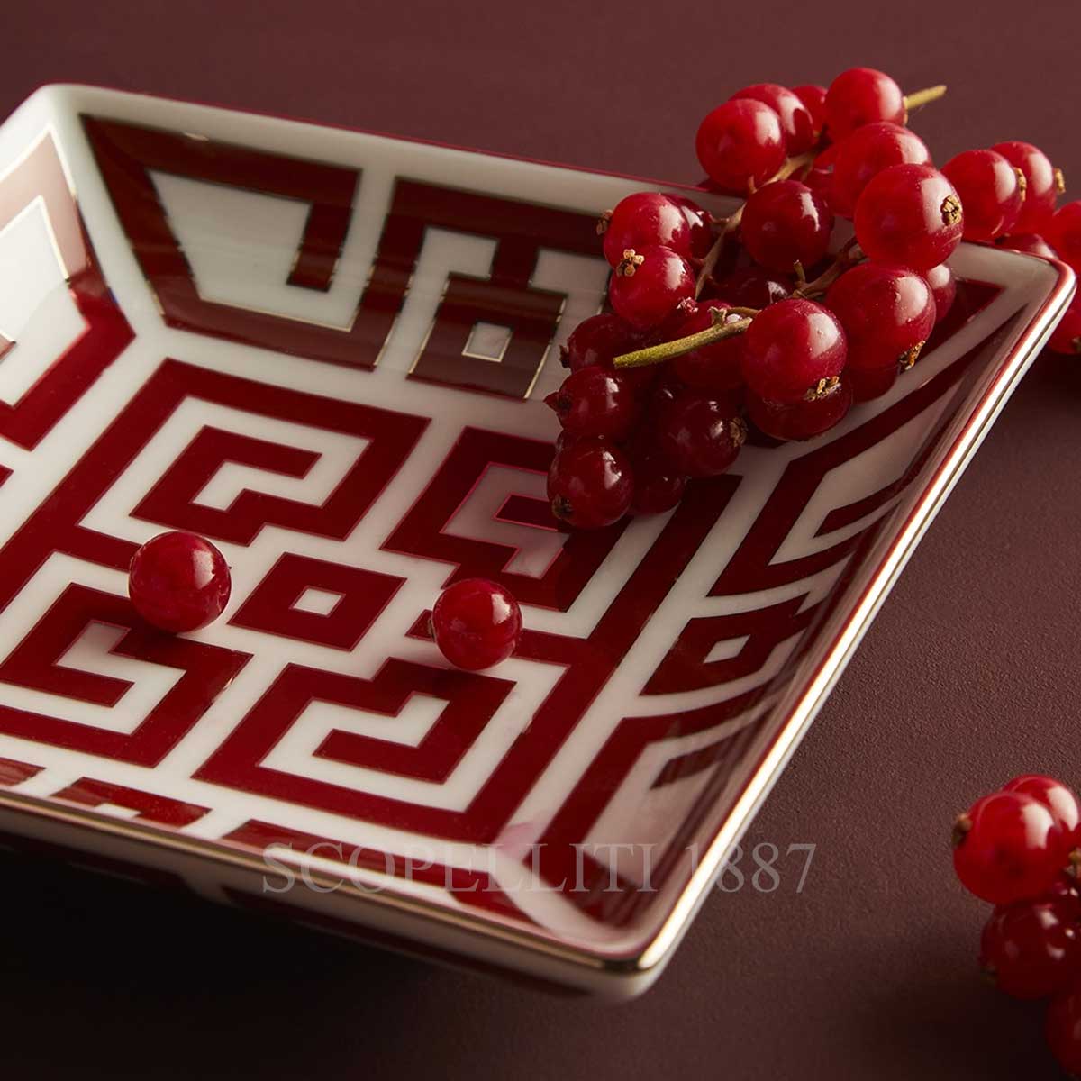 richard ginori labirinto red square bowl