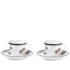 Ginori Gift Set of 2 Coffee Cups Arcadia White