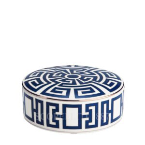 ginori round box labirinto blue