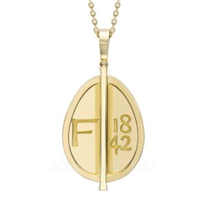 faberge 1842 yellow gold grand egg pendant