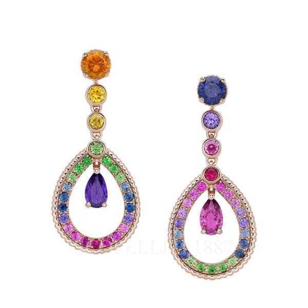 faberge amethyst and pink sapphire earrings colours of love