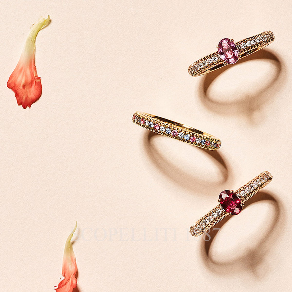 faberge colours of love ring collection