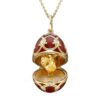 Fabergé Egg Pendant Year Of The Rooster with Necklace Heritage