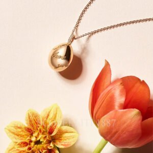 faberge essence yellow gold i love you egg pendant
