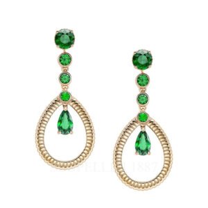 faberge gold emerald earrings colours of love