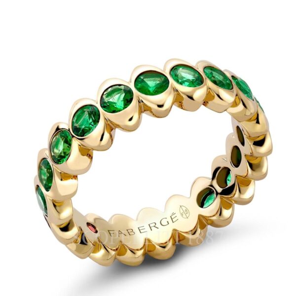 faberge gold emerald eternity ring colours of love