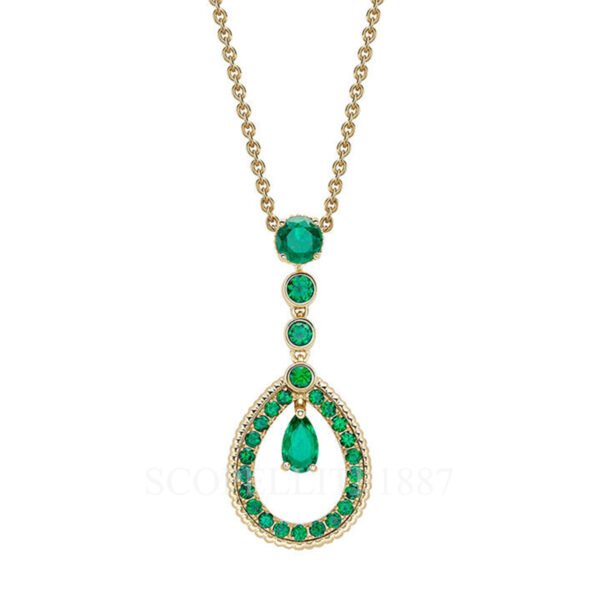 faberge gold emerald pendant with emerald