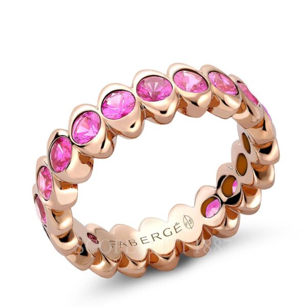 faberge gold pink sapphire eternity ring