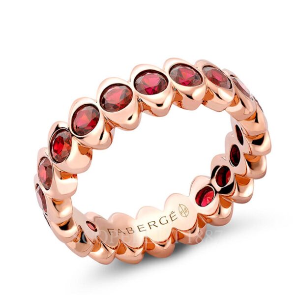 faberge gold ruby eternity ring colours of love