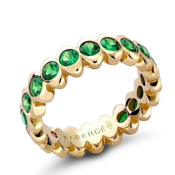 faberge gold tsavorite eternity ring colours of love