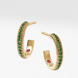 faberge gold tsavorite fluted hoop earrings colours of love