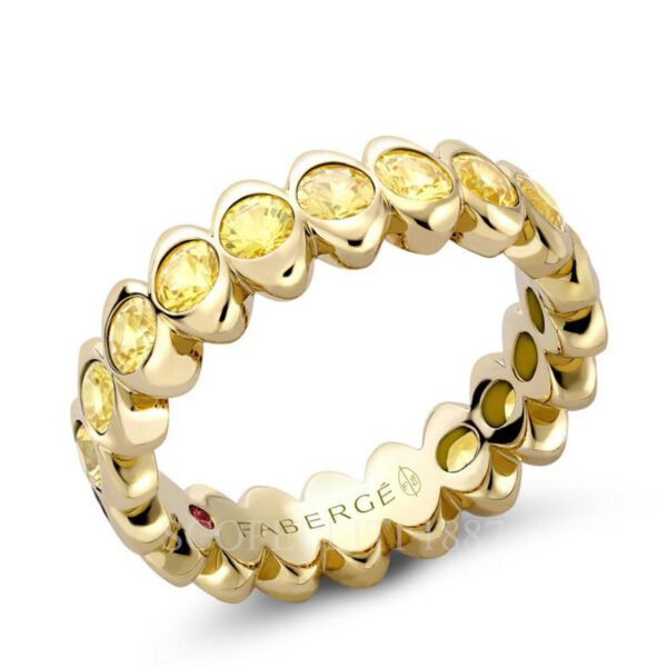 faberge gold yellow sapphire eternity ring