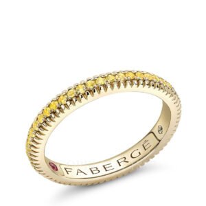 faberge gold yellow sapphire fluted eternity ring