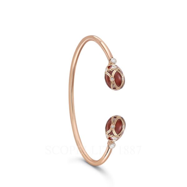 faberge heritage rose gold red bangle