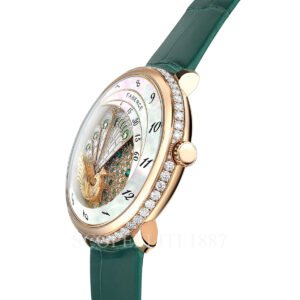 faberge lady green emerald watch peacock