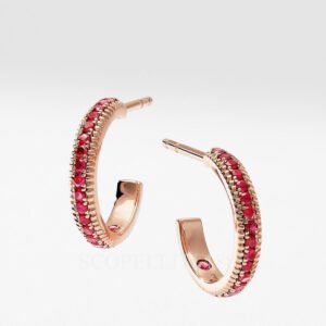 faberge rose gold and ruby hoop earrings colours of love
