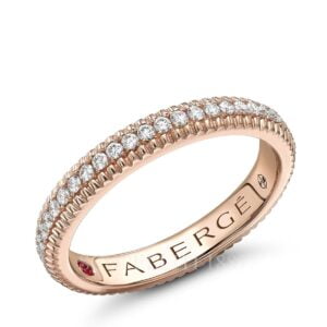 faberge rose gold diamond eternity ring