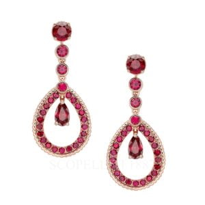 faberge rose gold ruby earrings colours of love