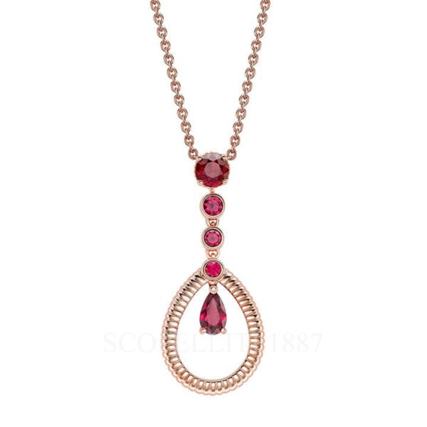 faberge rose gold ruby pendant colours of love