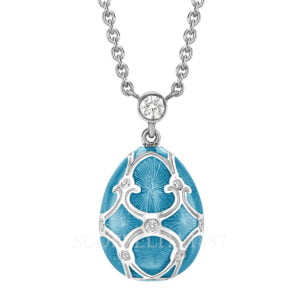 faberge turquoise egg pendant with diamonds