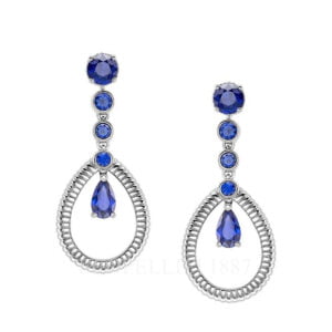 faberge white gold blue sapphire earrings 2533