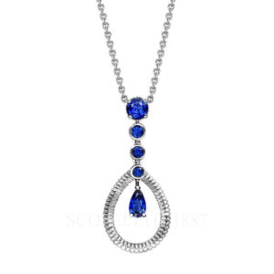 faberge white gold blue sapphire pendant colours of love