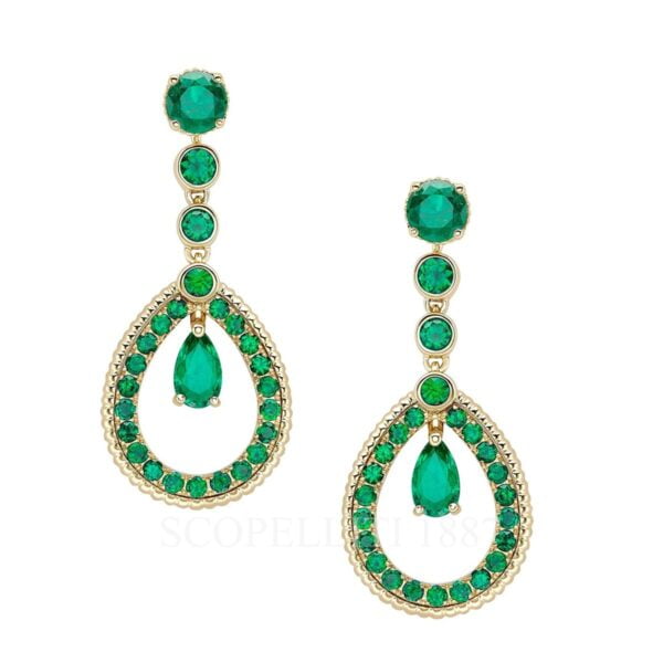 faberge yellow gold emerald earrings colours of love