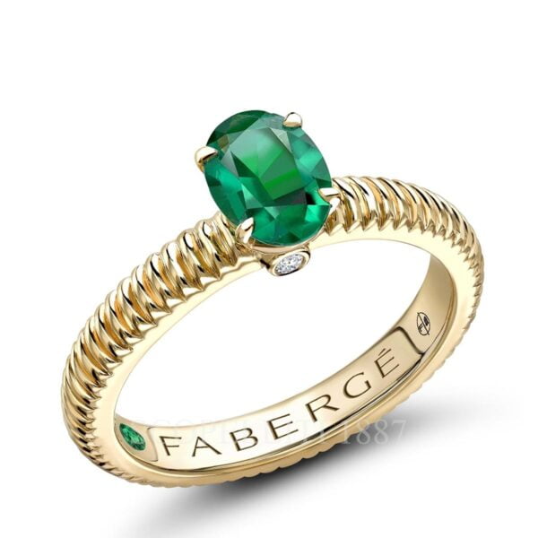 faberge yellow gold emerald ring colours of love 2499