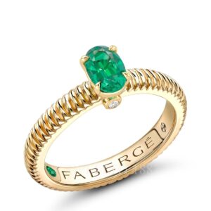 faberge yellow gold emerald ring colours of love 2750