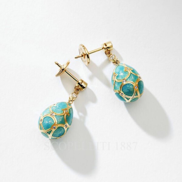 faberge yellow gold turquoise earrings heritage