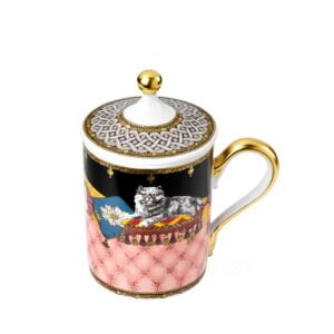 ginori totem cat mug with lid