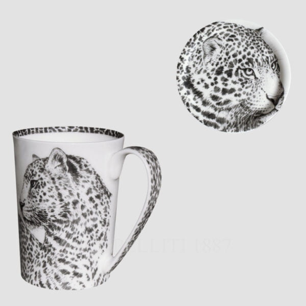 taitu covered mug wild spiritset leopard with lid