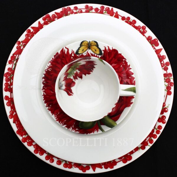 taitu dinner plate bianco e bianco fil rouge