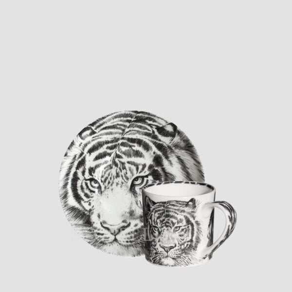 taitu espresso cup with saucer wild spiritset tiger frontal
